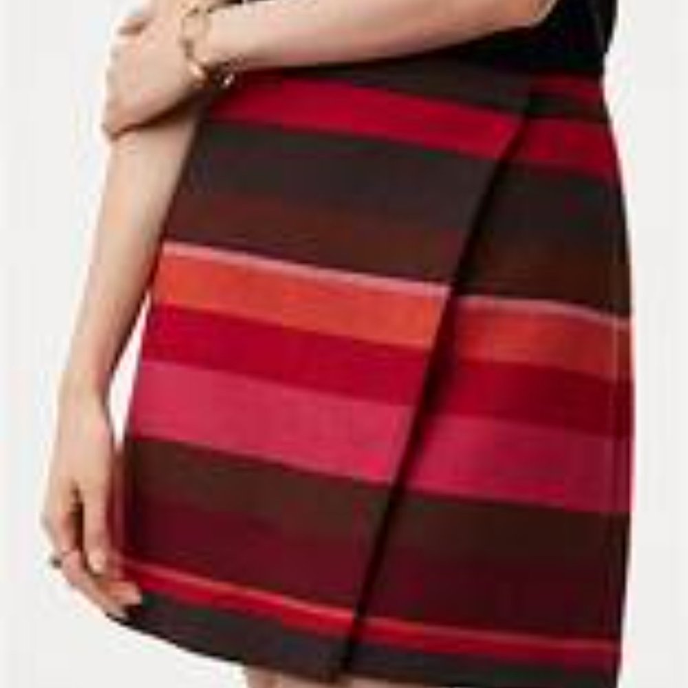 Loft Stripe Wrap Skirt